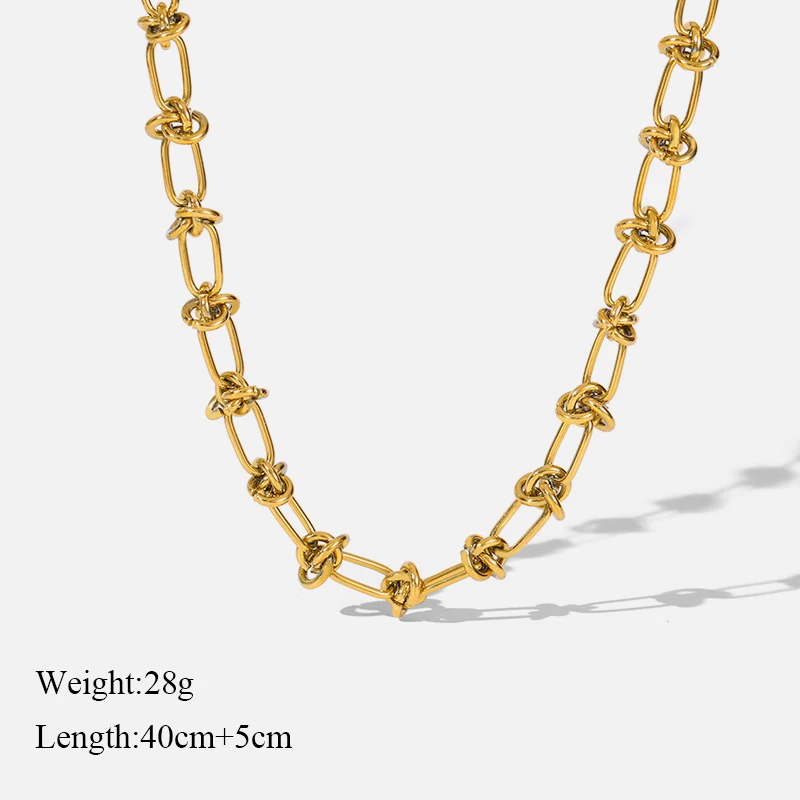 S03a86c1499f84e239510beb457e740eb2 316L Stainless Steel Exaggerated Thick Link Chains Necklace For Women Fashion Neck Chain Waterproof Jewelry Gift Collar Mallzona