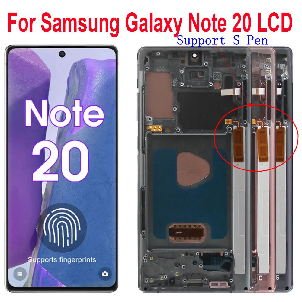 

Экран для Samsung Galaxy Note 20 N980F, ЖК-дисплей с сенсорным экраном и рамкой