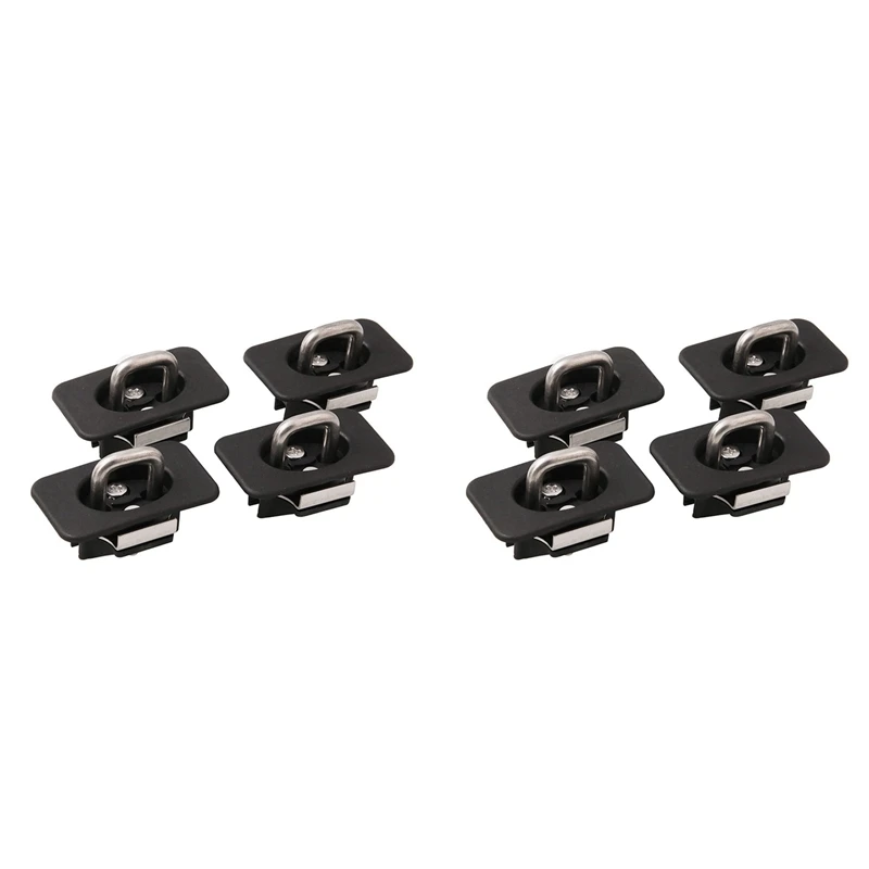 8Pcs Tie Down Anchors 3000 Lbs Retrattile Truck Bed Top Side D Ring Per Ford F-150 F150 1998-2014 15074252