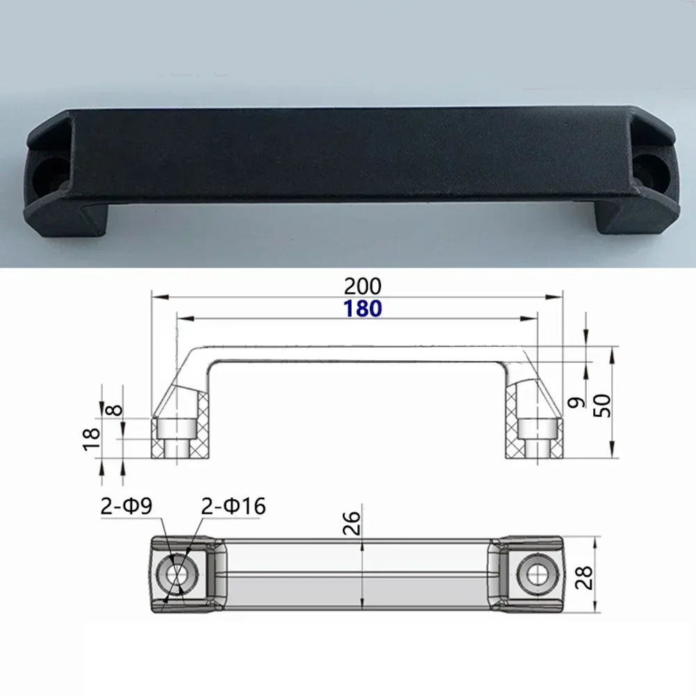 Cabinet Pulls Handles Furniture Handles Drawer Knob Black Plastic Industrial Cabinet Wardrobe Knobs Hardware 2PCS furniture handles