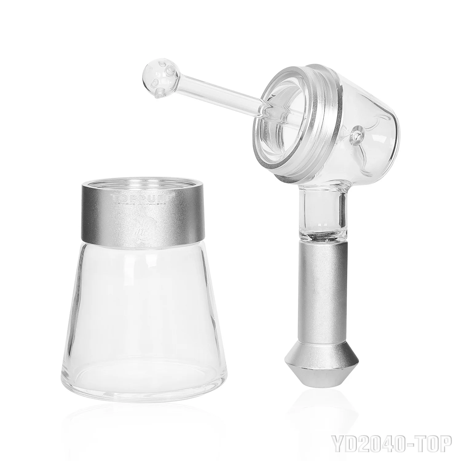 Description Picture 3 of itemNew Smoking Pipe Kit Aluminum Alloy&Glass Dry Burning Grass Herb Tobacco Pipes Hookah Set Portable Shisha Smoke Pipa for Gifts