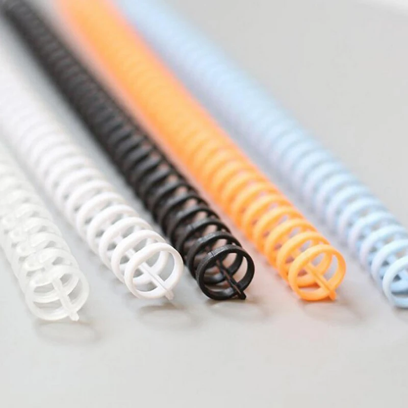 

5pcs 30 Hole Loose-leaf Plastic Binding Ring Spring Spiral Rings Office Supplies