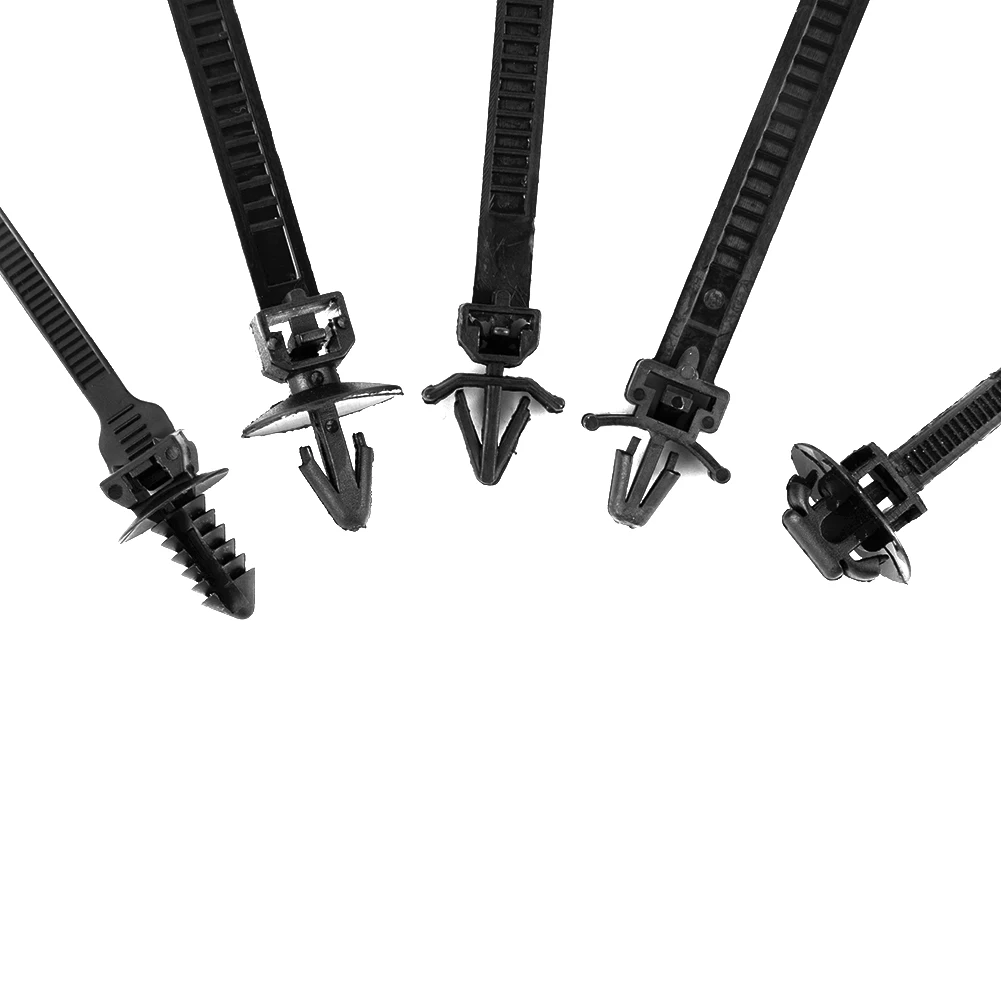 

Part Fastener Strap Clip Nylon Black Mixed Cable Tie Car Accessories Bundled Wire Bands Car Clips 5*70mm 7.8*115mm