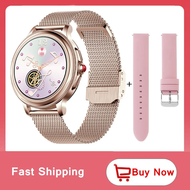 

Smart Watch Ladies Small Wrist 1.2inch IPS Round Screen Answer Make Call Whatsapp Notification Blood Pressure for Android IOS