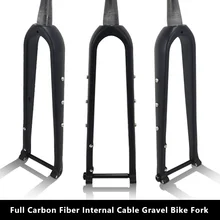 Forcella per ghiaia CW 700C disco forcella per bici da strada in fibra di carbonio piena forcella 100*12mm per telaio in carbonio per bicicletta forcella in carbonio 700 * 45C/650B * 2.1