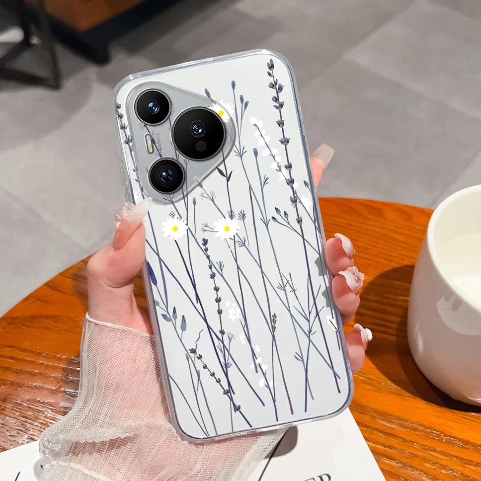 Transparent Cute Flower Phone Case - Soft TPU Silicone Shockproof Protective Cover