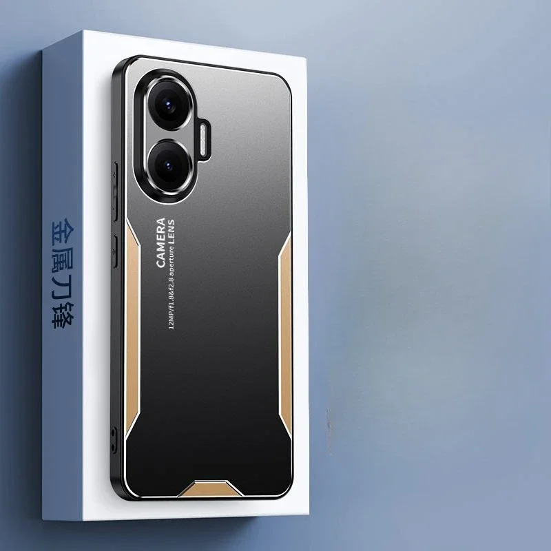 Rugged Aluminum Alloy Armor Case with Ice-like Feel and Shockproof Protection