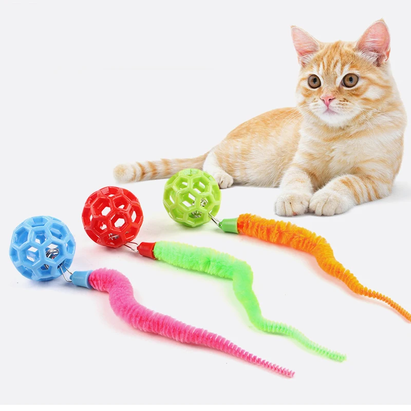 New Cat interactive toys Tickle Cat Colorful Bouncing Ball Pet Supplies ...
