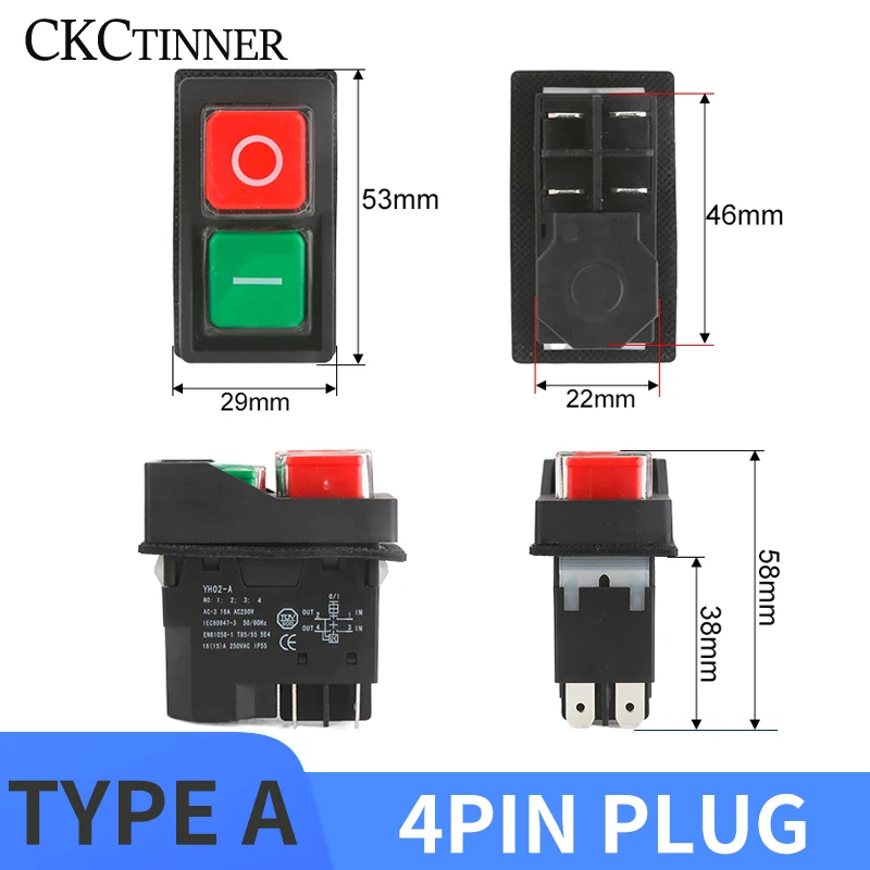 YH02A Electromagnetic Starter Push Button Switches Machine