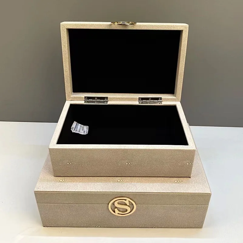 Large Jewelry Box Velvet Tray Ring Necklace Bangles Jewelry Boxes Organizer Earrings Display Women Portable Accessories Storage