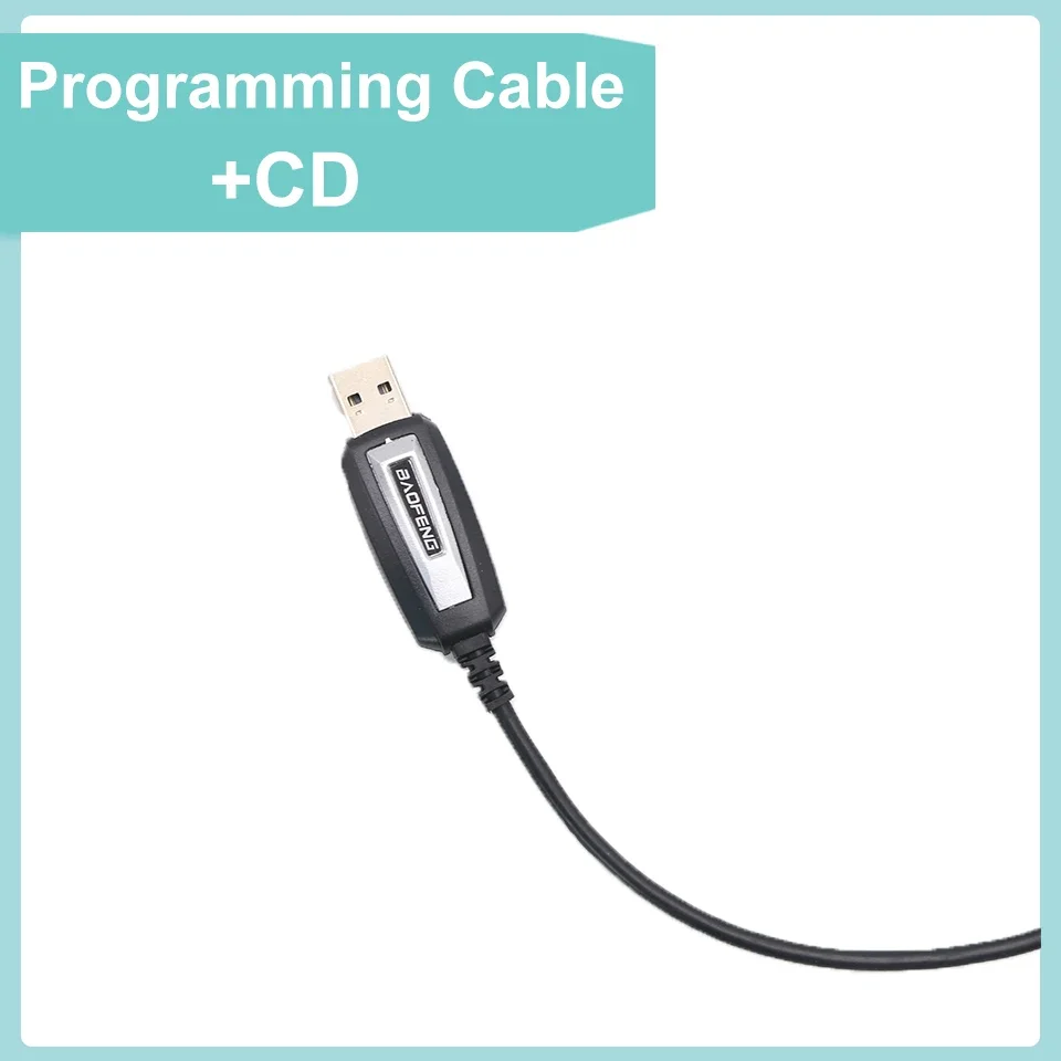UV-K5 USB Programming Cable for Baofeng UV-5R Quansheng K6 UV5R Plus UV 13 UV 17 Pro Programming Cable Driver With CD Software 5
