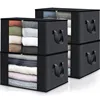 Foldable storage bag large wardrobe clothing organization bag under bed storage box dustproof cotton quilt storage bag 6