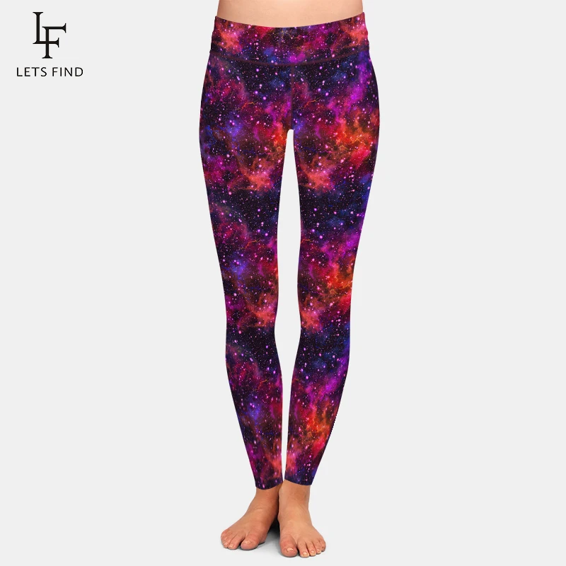 

LETSFIND 2020 Beautiful Galaxy Design High Quaility Fitness Leggings Fashion High Waist Women Leggings