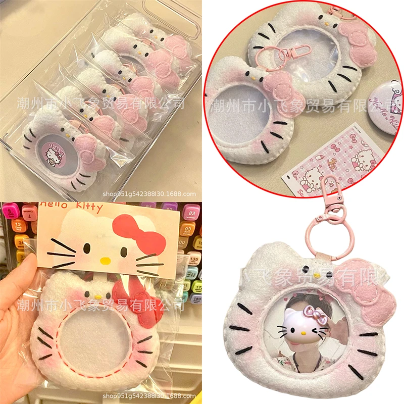 산리오 헬로 키티 애니메이션 직조 DIY 재료 팩, KT 고양이 선물, 가장 친한 친구 학생 펜던트, Xiaohongshu 같은 스타일 선물