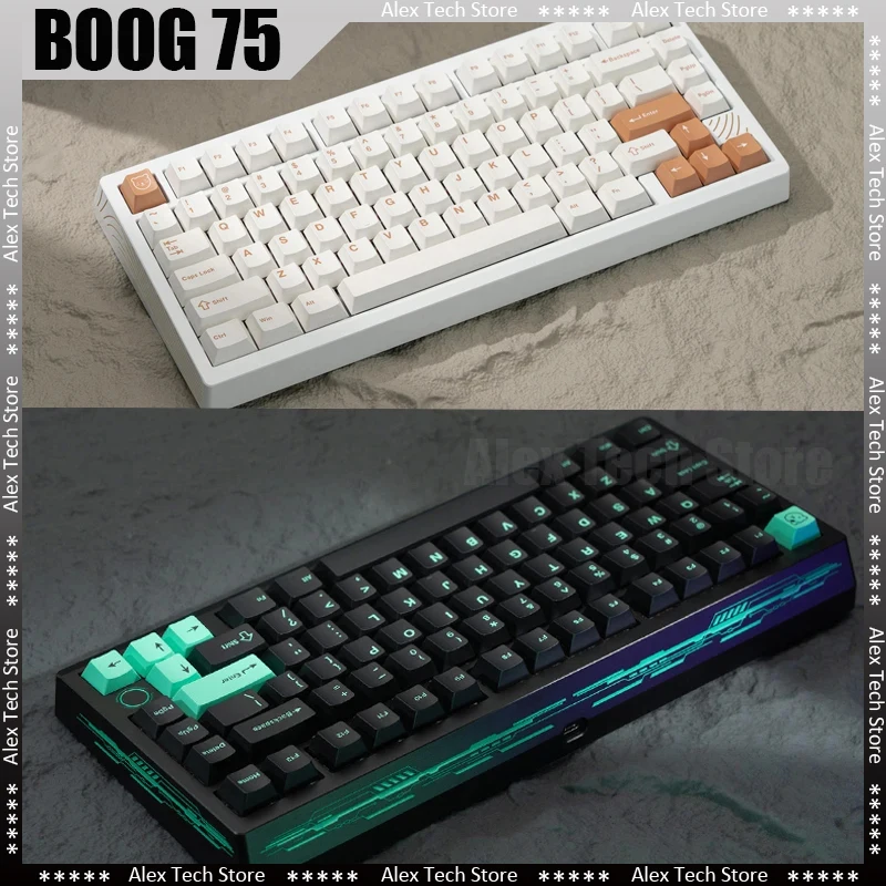 

New Mechanical Gaming Keyboard BOOG75 CNC RGB Hot Swap Magnetic Switch Mac Gasket Structure Custom PC Office Gamer Esports Gift