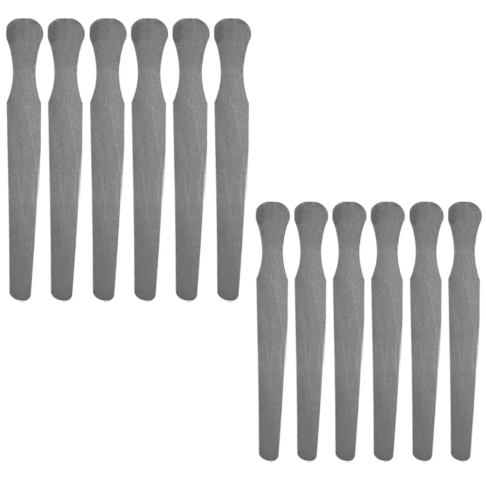 

12 Pcs Dental Tongue Depressors Stainless Steel Clinic Sticks Professional for Mixing Plates