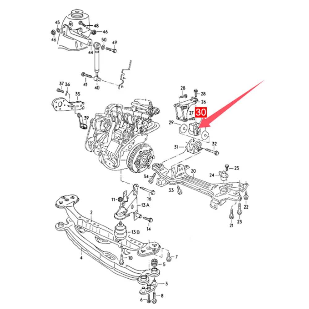For VW PASSAT B3 B4 JETTA GOLF SEAT TOLEDO Engine Mount 191199262A 191199262B 1991-1999 Bracket Support Accessories