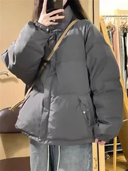 White Duck Down Standing Collar Down Jacket for Women in Winter, New Fashionable Short Stature, Thickened Bread Jacket
