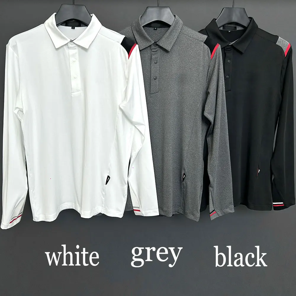 Golf Men's Autumn and Winter Velvet Long Sleeve T-shirt Comfortable Skin friendly Warm Free