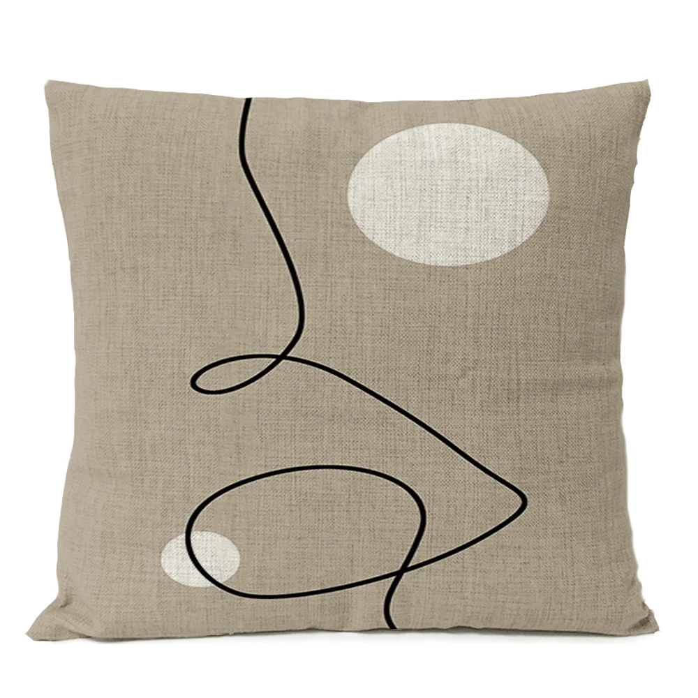 Abstract Black Boho Home Decorative Pillow Cover Arch Line Minimalist Geometric Throw Pillow Case Living Room Decor Sofa Cushion 3