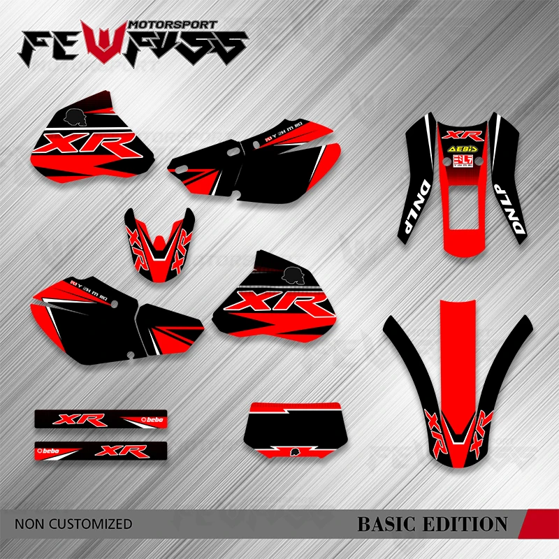 

Наклейки с полной графикой FEWFUSS, наклейки на задний план мотоцикла для HONDA XR250 XR400 XR 250 XR 400 1996-2004, название под заказ