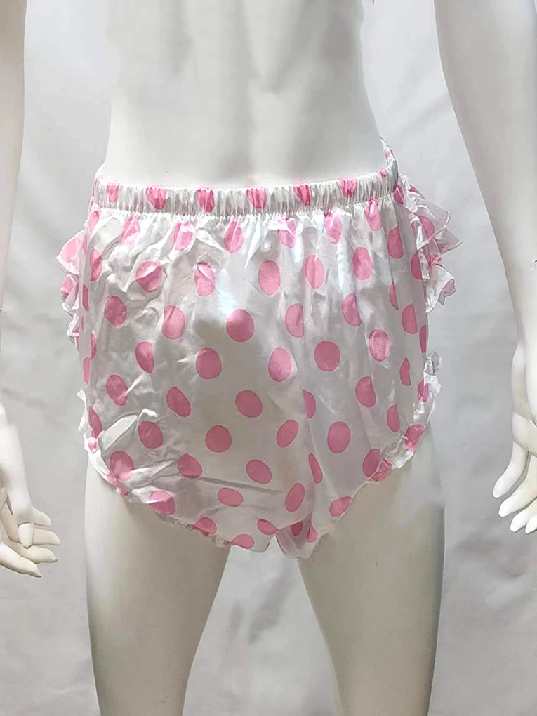 Haian ABDL PVC & Satin Ruffle Rhumba Pull on Plastic Pants