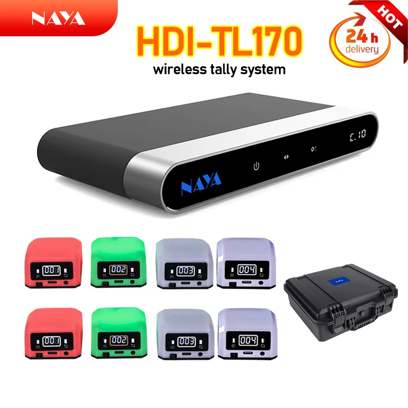 Naya Hdi-Tl170 Wireless Tally System 4/6/8 Tally Light 2000M Distanza Di Trasmissione Per Sony Blackmagic Design Avmatrix Switcher