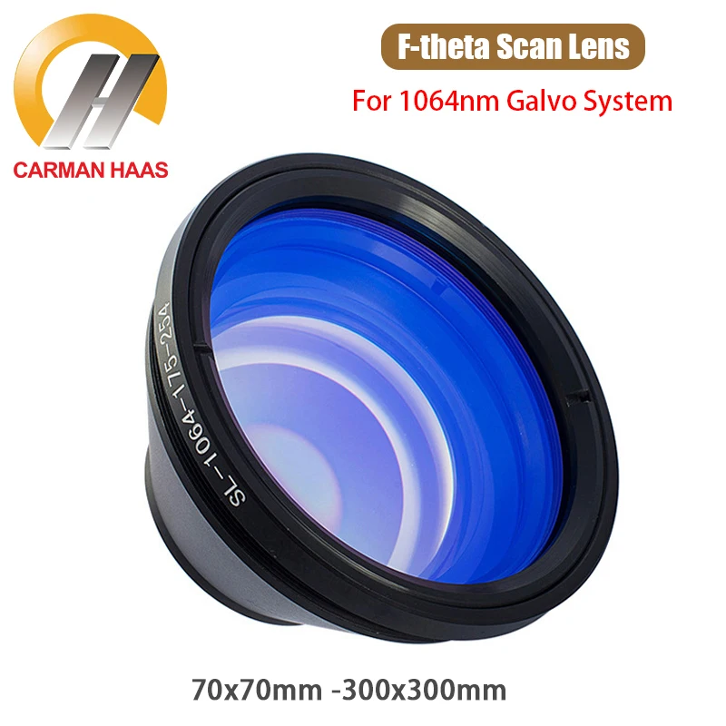 

Объектив сканера CARMANHAAS Fiber F-theta 1064 нм полевой объектив 70x70 мм-300x300 мм Φ для 1064 нм лазерной маркировочной машины YAG