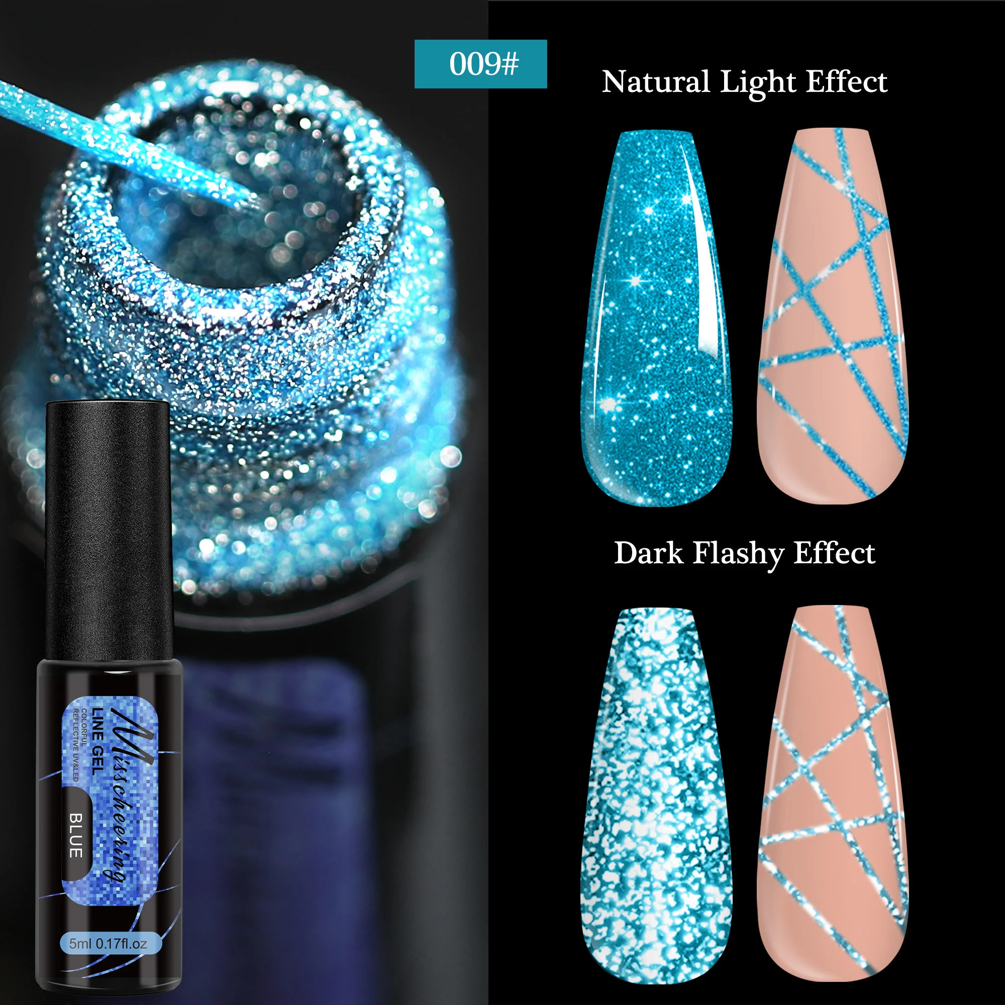 Gold Silver Metallic Chrome Mirror Effect Nail Gel Polish