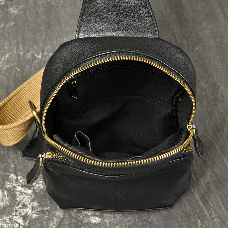 LUOKIR Herren-Umhängetasche aus echtem Leder, kleiner Umhängetasche aus Rindsleder für Damen, großes Fassungsvermögen von Oilskin Bolsos Para Hombre. – Detail 10