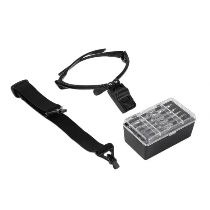 5PC 확대경 헤드밴드 돋보기 눈 수리용 9892B 2 LED 라이트 1.0/1.5/2.0/2.5/3.5X 안경 루페 광학 렌즈
