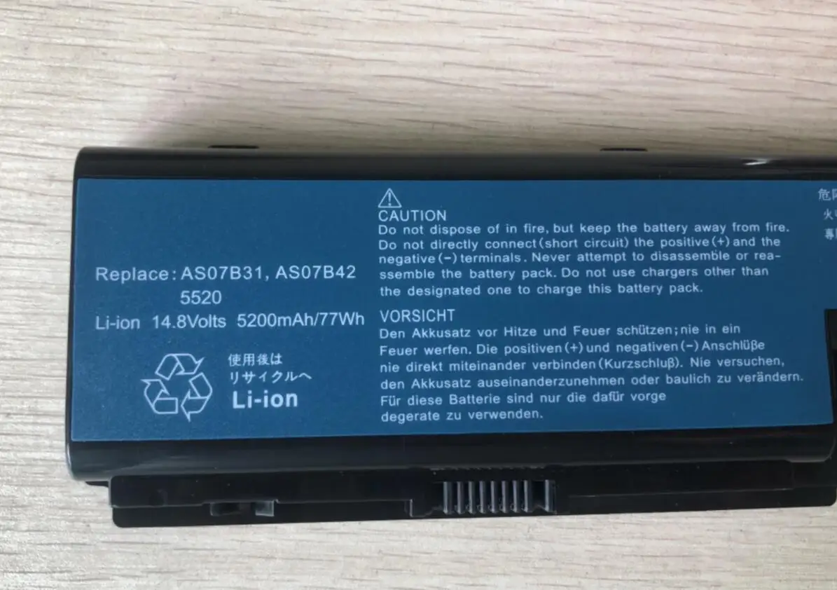 Bateria do Portátil para Acer Aspire 14.8v Células 5920 5920g 5930g 5935 As07b31 As07b32 As07b71 As07b61 As07b42 As07b51 - Imagem 2