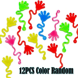 Glitter Sticky Hands Sensory Toys - 12PCS Stress Relief Party Favors & Goodie Bag Stuffers (12pcs Random Colors)
