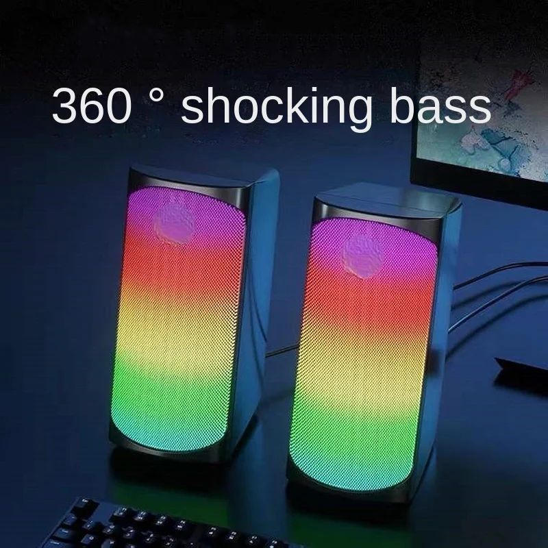 

Computer Notebook Desktop RGB Stereo Game Luminous Desktop Sound Box