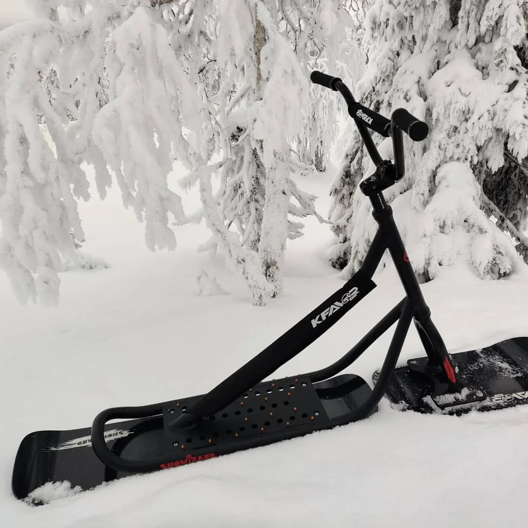 Snow Scooters Equipped with Shock Absorption New Model of Suspension Ski Snow Bike Snowscooter with Alloy Frame