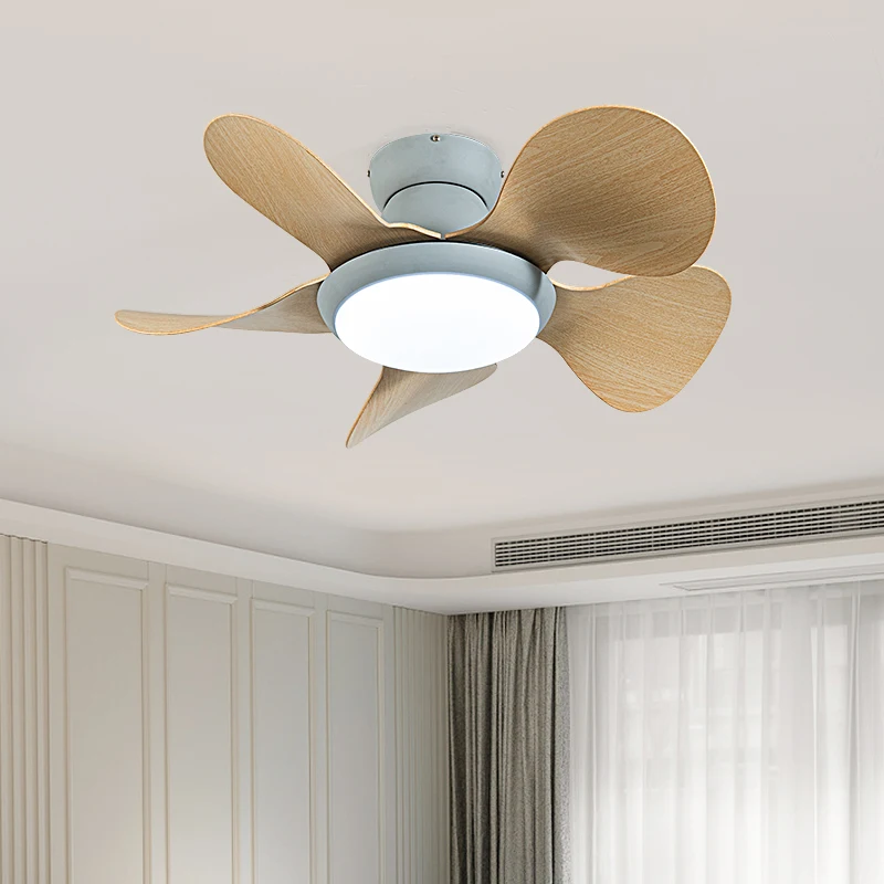 KaiXiang&reg; Modern Low Floor DC Motor Ceiling Fans With Remote Control Simple Ceiling Fan With Light Home Dining Bedrooms Fan 220V