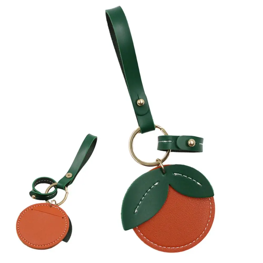 Leather Keychain Holder Fruit Shaped Access Card Keys PU Holder Novelty Keychains For Women's Fashion For Wallet Belt School Bag