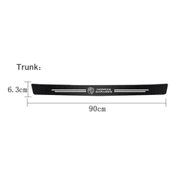 Car Door Sill Scuff Plate Carbon Fiber Stickers - 1/4/5Pcs Pack (1Pcs Car Trunk)