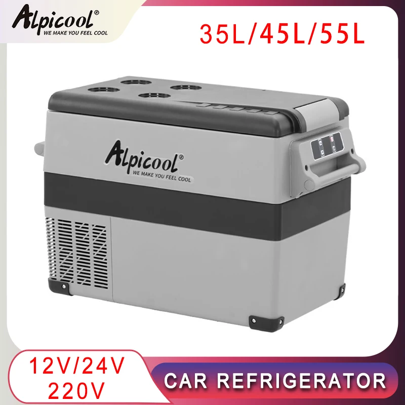 Alpicool Cf 35L 45L 55L Frigorifero Per Auto 12V/24V 220V Frigorifero A Compressore Portatile Mini Cool Box Per Uso Domestico Veicolo Camion