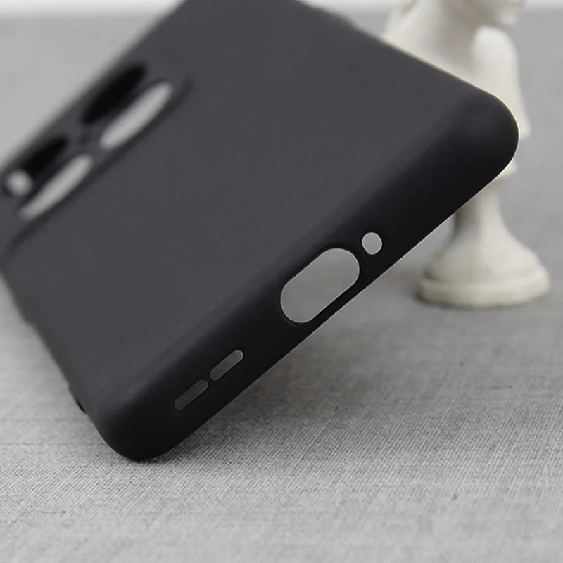 Enhanced Camera Protection Soft Silicone Phone Case - Black Cover
