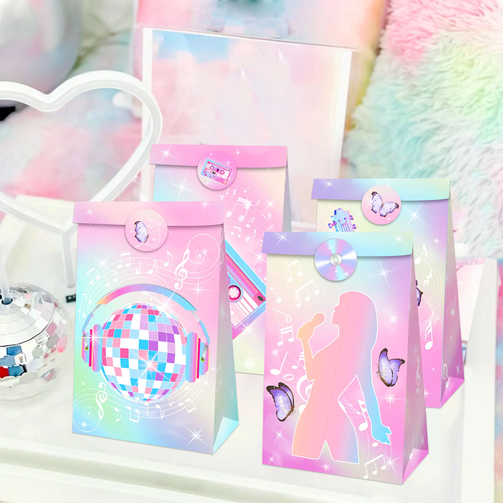 thumbnail image 2 of LaVenty 12-Pack Pink Popcorn Boxes - Let's Go Party Treat Bags For Birthday & Bridal Shower 2 of 14