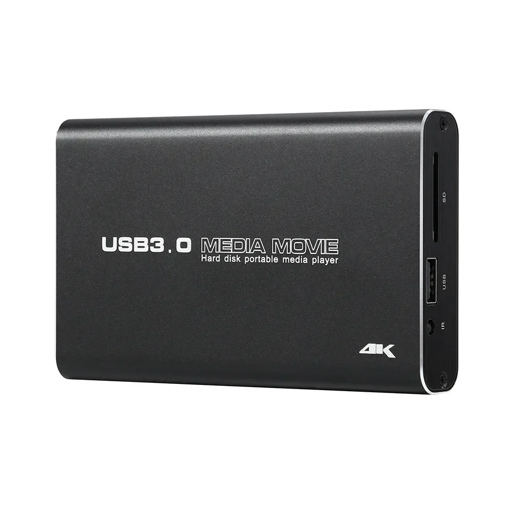 Full HD 1080P 4K for 2.5 SATA USB HDD SD Card MKV H.264 HDMI-Compatible AV Spdif Output Portable Multimedia Media Player S01