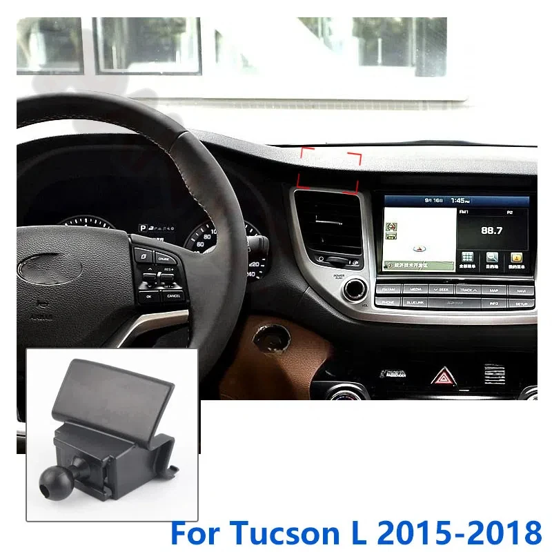 17mm Special Mounts For Hyundai Tucson NX4 Car Phone Holder Fixed Bracket GPS Supporting Air Outlet Base Accessories 2015-