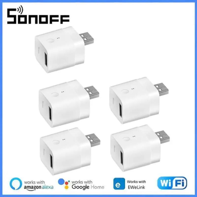 SONOFF Micro 5V USB Adapter Wifi Socket Smart Timing Charge Plug EWelink App Control Work With Alexa Google Alice Home Assistant