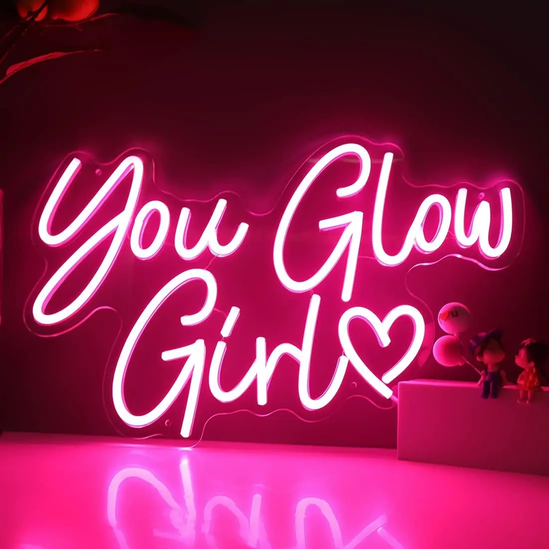 You Glow Girl Neon Sign Custom Led Light Wedding Engagement Ornament Birthday Party Bar Acrylic Mural Wall Decorate pink coffee shop neon sign led acrylic custom light for cafe restaurant hotel bar club party beautiful decorate neon light