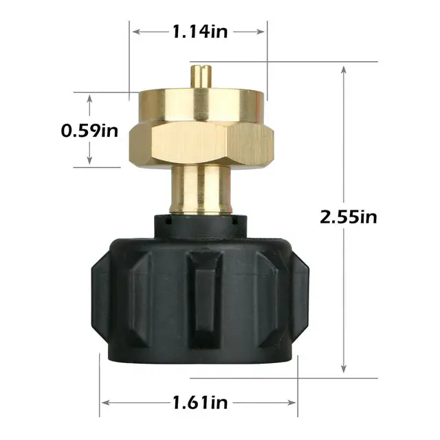Propán Újratöltő Adapter Alacsony Nyomású Gázszabályozó Beépített Biztonsági Funkciók1Lb Henger Tartály Csatlakozó Fűtő Palack - Image 5