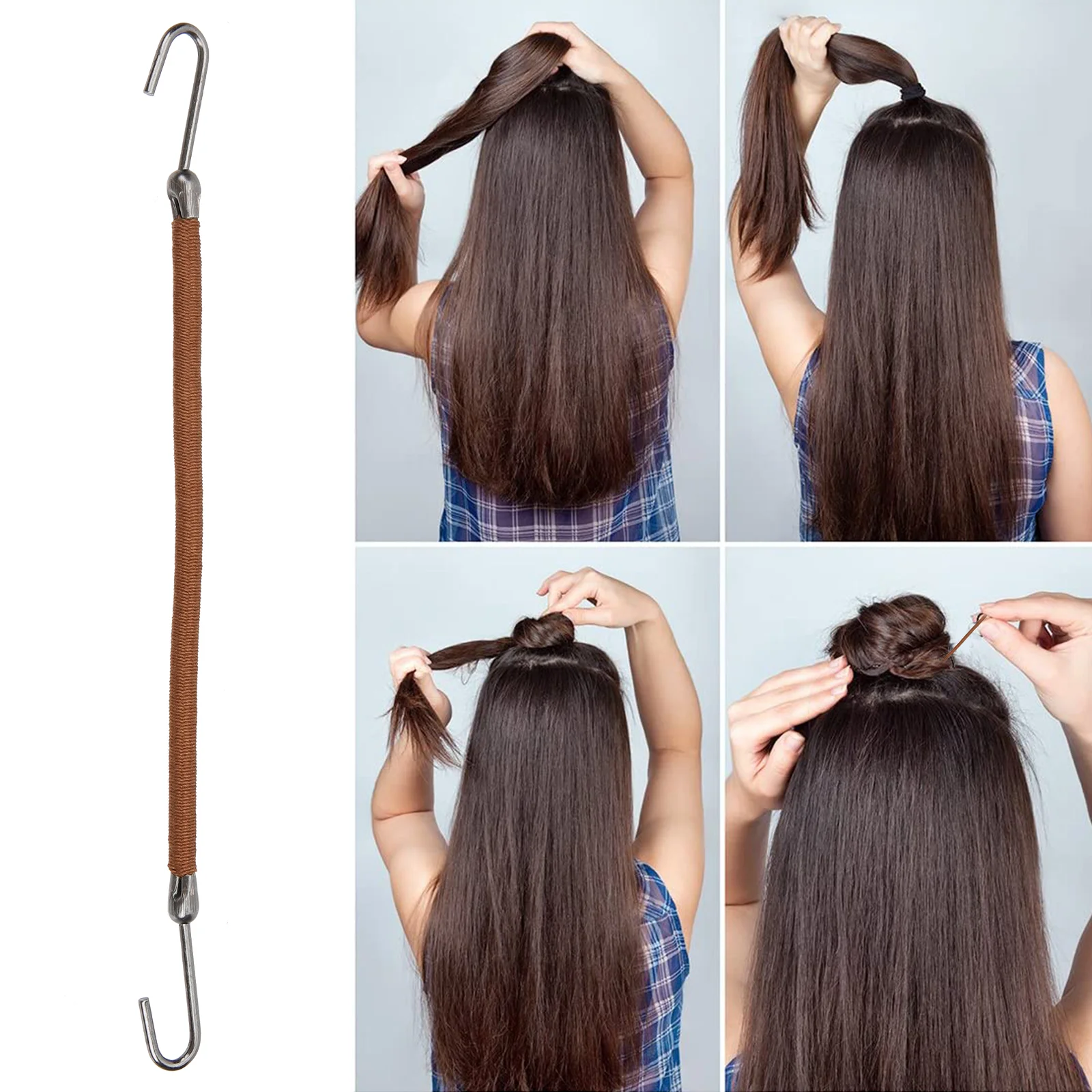 

20Pcs Women Ponytail Hooks Bungee Hair Ties Accessories Elastic Holder Styling Hair Ties
