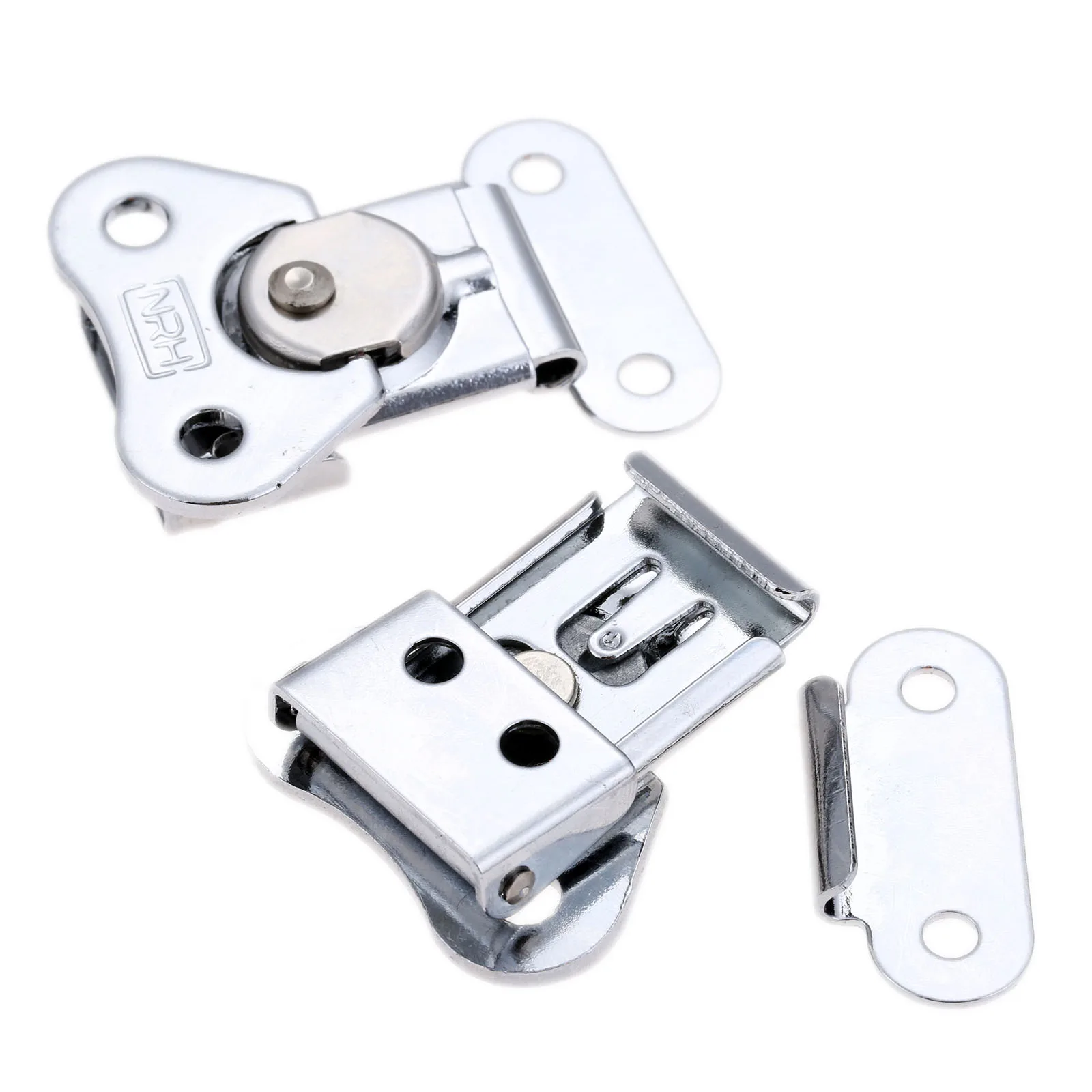 Furniture Fittings Stainless Steel Butterfly Toggle Drawer Latch Catch Clamp Wooden Box Buckle Rotary Lock 1Pc for Jewelry Boxes