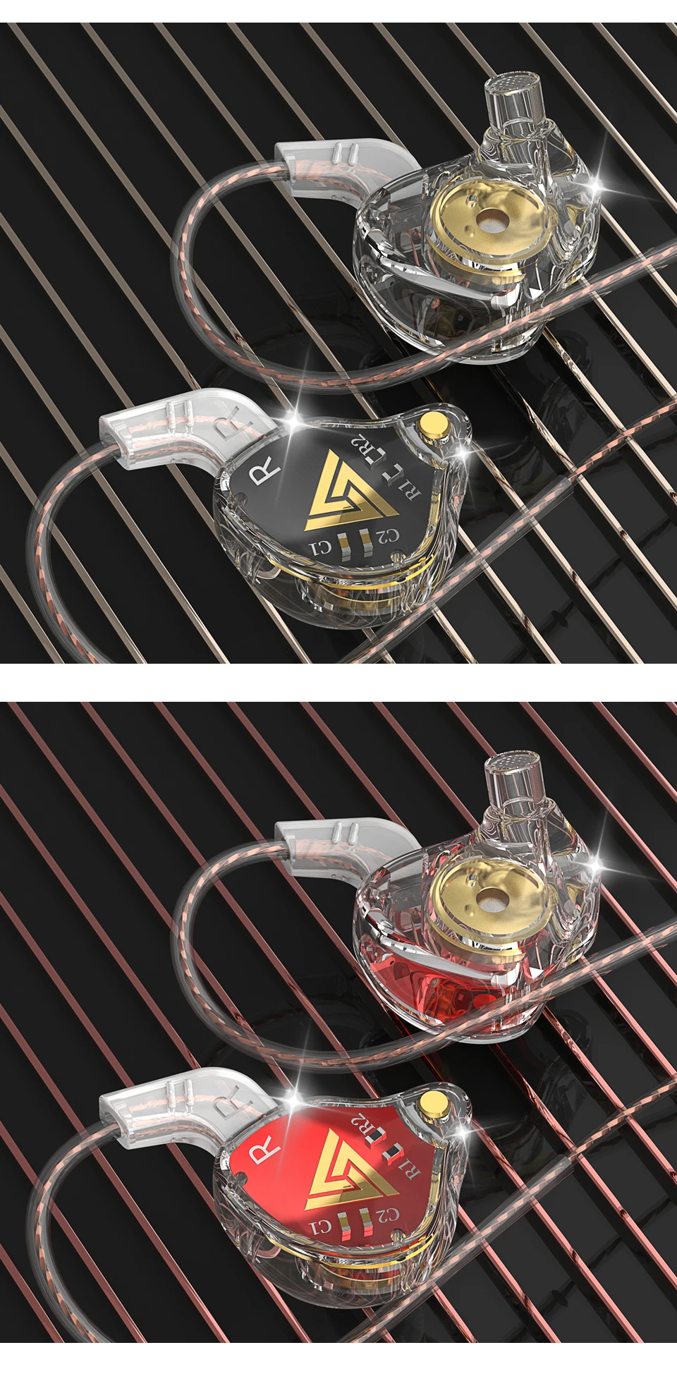 Original AKX Wired Earphone IEM Monitor Level Headset With MIC HIFI Stereo 3.5m