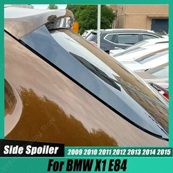 For BMW X1 E84 2009-2015 Gloss Black Car Rear Trunk Window Side Canard Splitter Spoiler Wing Sticker Tuning Body Kit Accessories